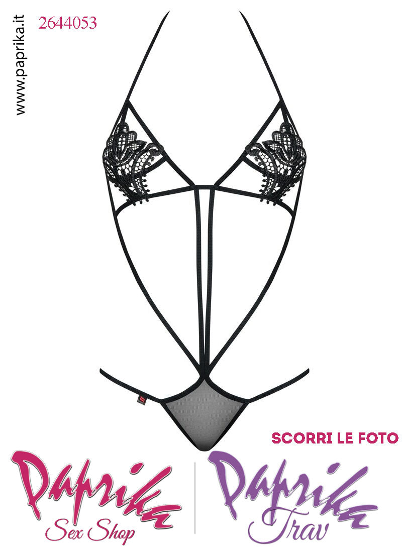 Body Sexy Total Nude Pizzo Sul Seno Schiena Nuda String Posteriore