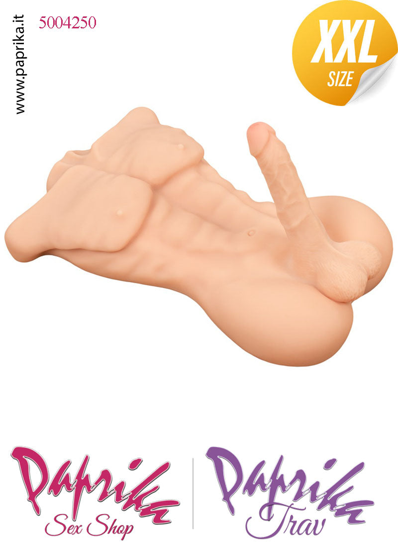 Busto Masturbatore Maschile Unisex Pene Flessibile Ano 52 cm Non Vibrante