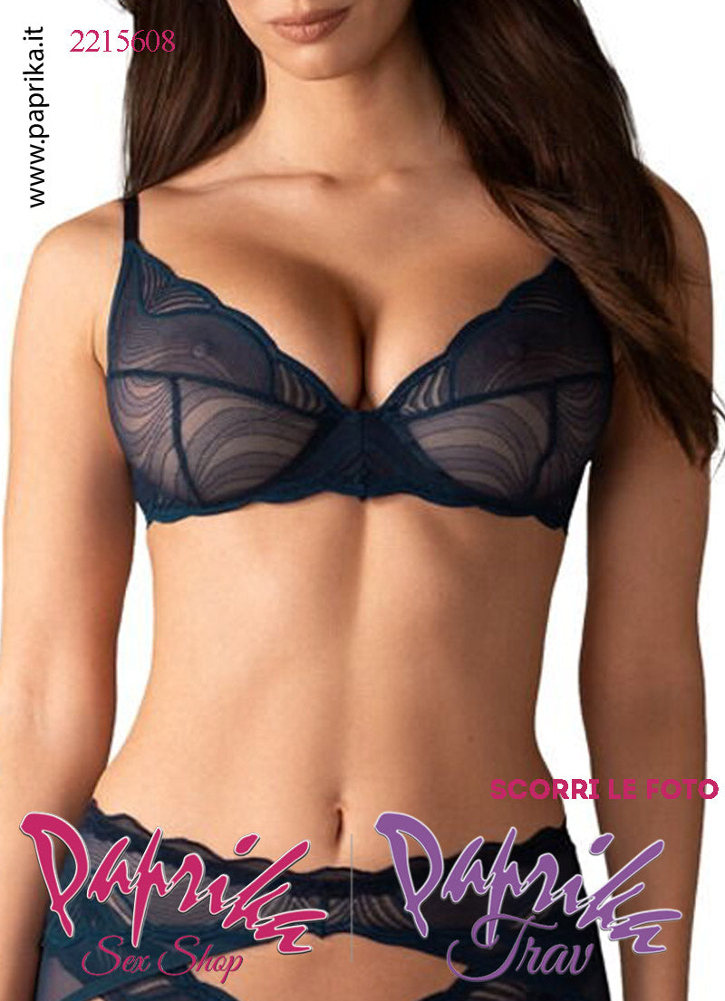 Completino Sexy Pizzo 3 Pezzi Reggiseno Slip Reggicalze Elastici Incrociati