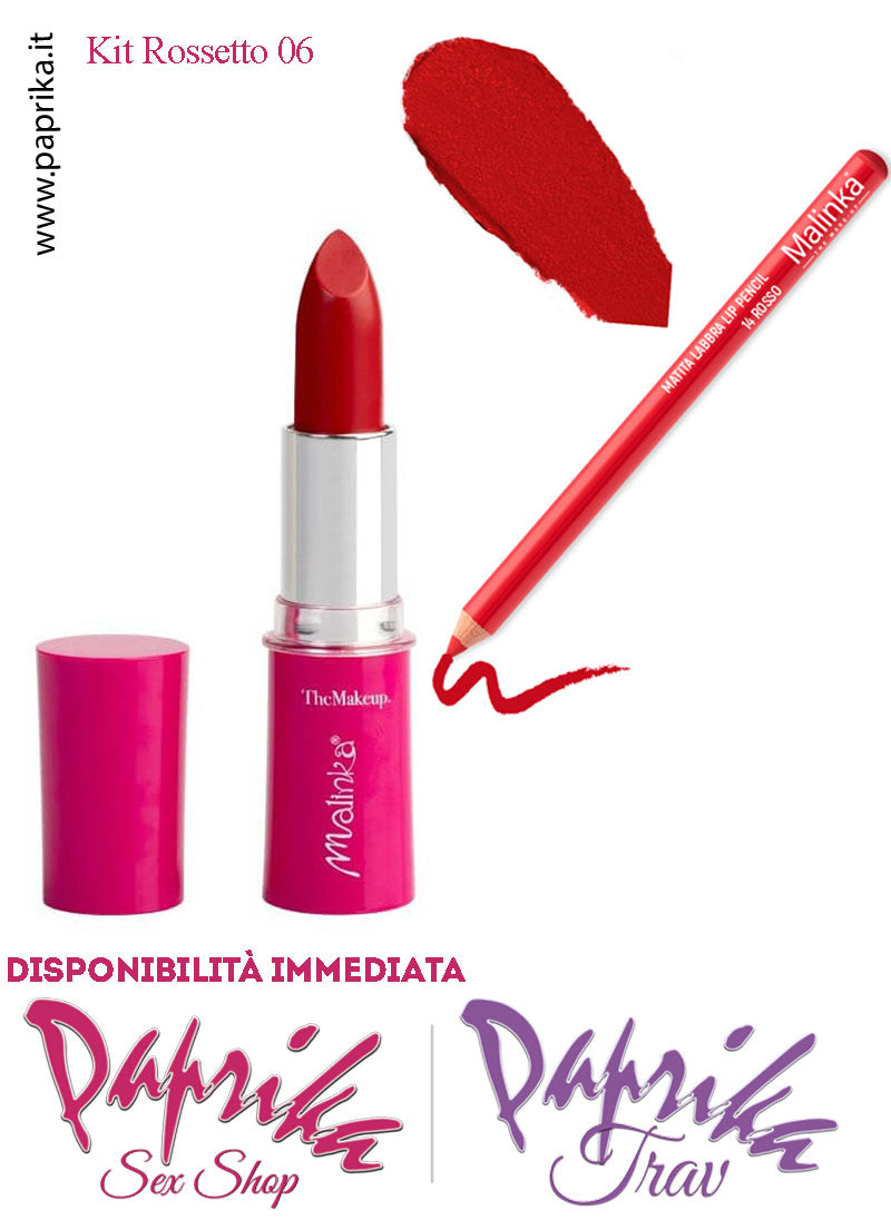 Kit 2 Pezzi 1 Rossetto Protettivo Lunga Durata 1 Matita Labbra