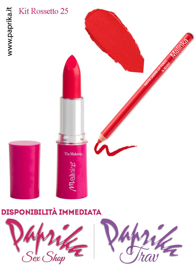 Kit 2 Pezzi 1 Rossetto Protettivo Lunga Durata 1 Matita Labbra