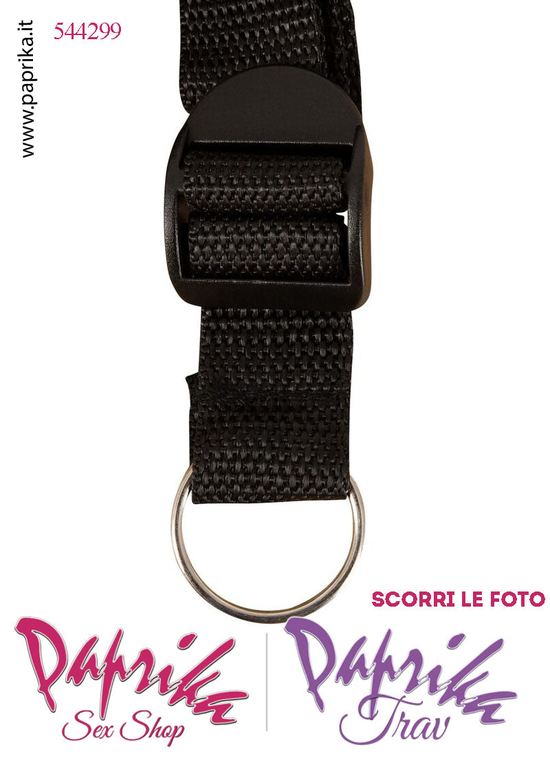 Set Bondage Letto Manette Cavigliere Apribili Velcro Moschettoni Cinghie