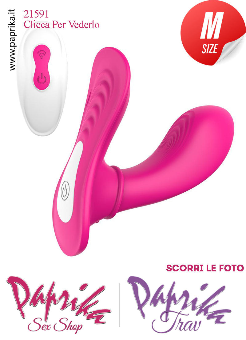 Stimolatore Vibratore Vaginale Clitorideo Telecomandato 9 cm Ø 33