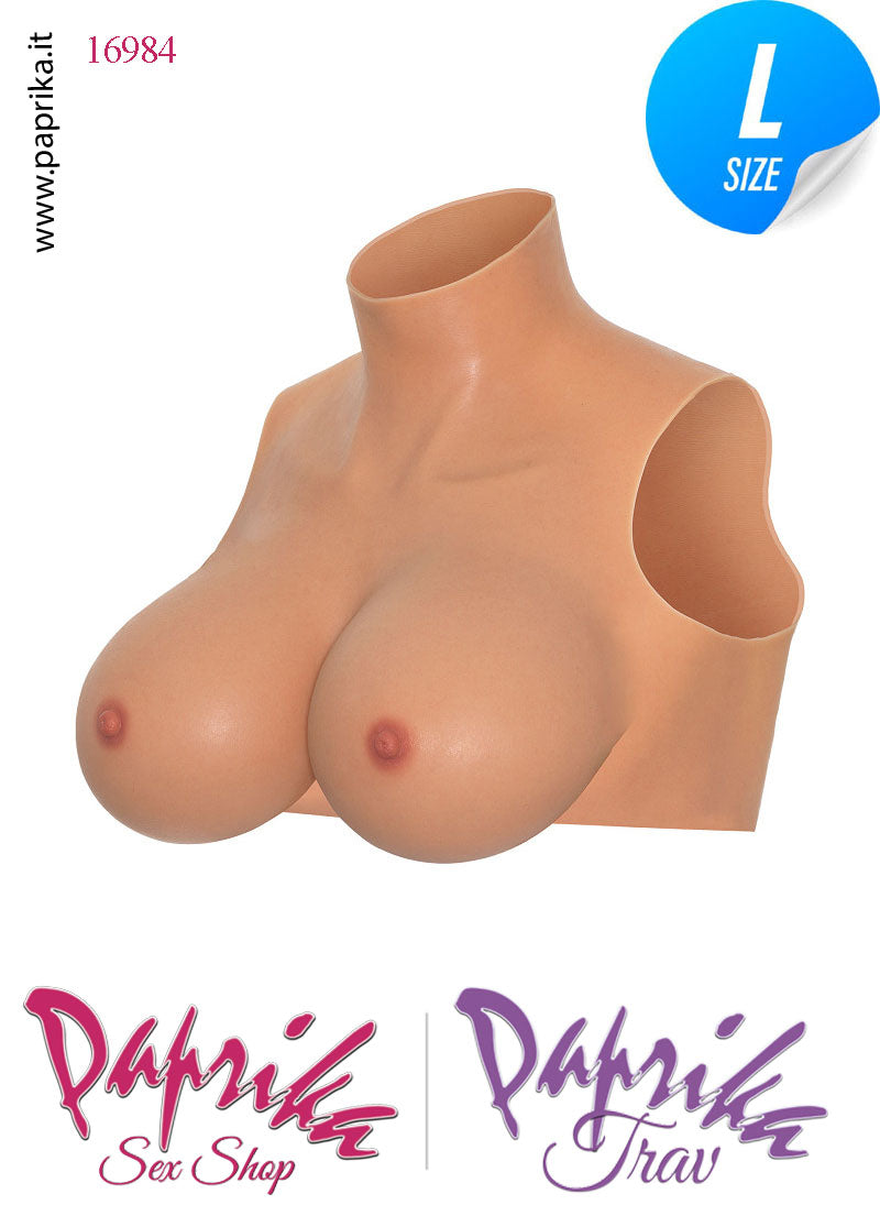 Top Indossabile Collo Alto Seno Silicone Morbido Coppa E Large