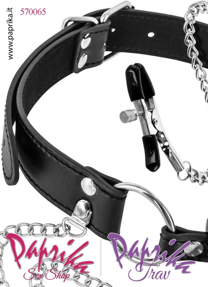 Gag Bocca Pallina Traforata Silicone Pinzette Regolabili Capezzoli Bdsm Fetish