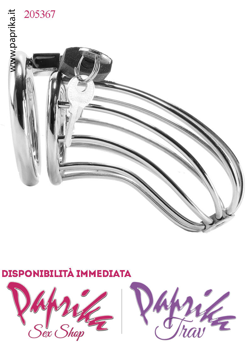 Cintura Di Castità Chastity Cage Gabbietta Maschile Acciaio Inox Lucchetto