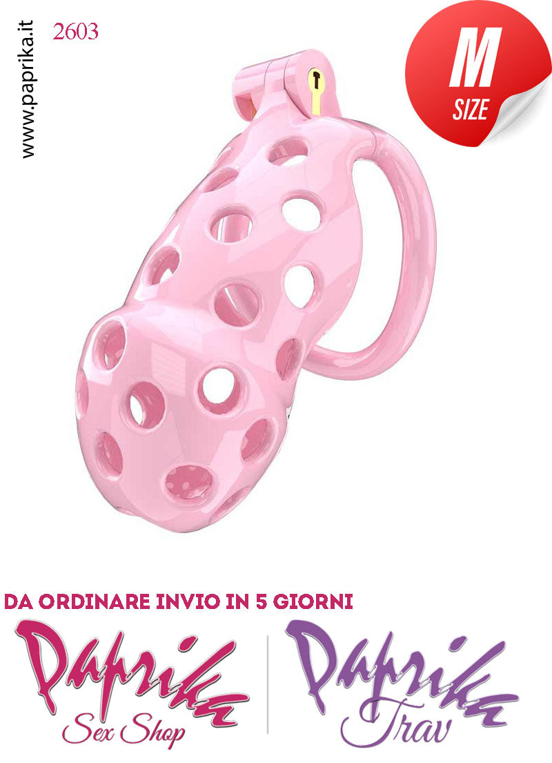 Cintura Di Castità Maschile Medium Chastity Cage Abs Traforato 5 Anelli