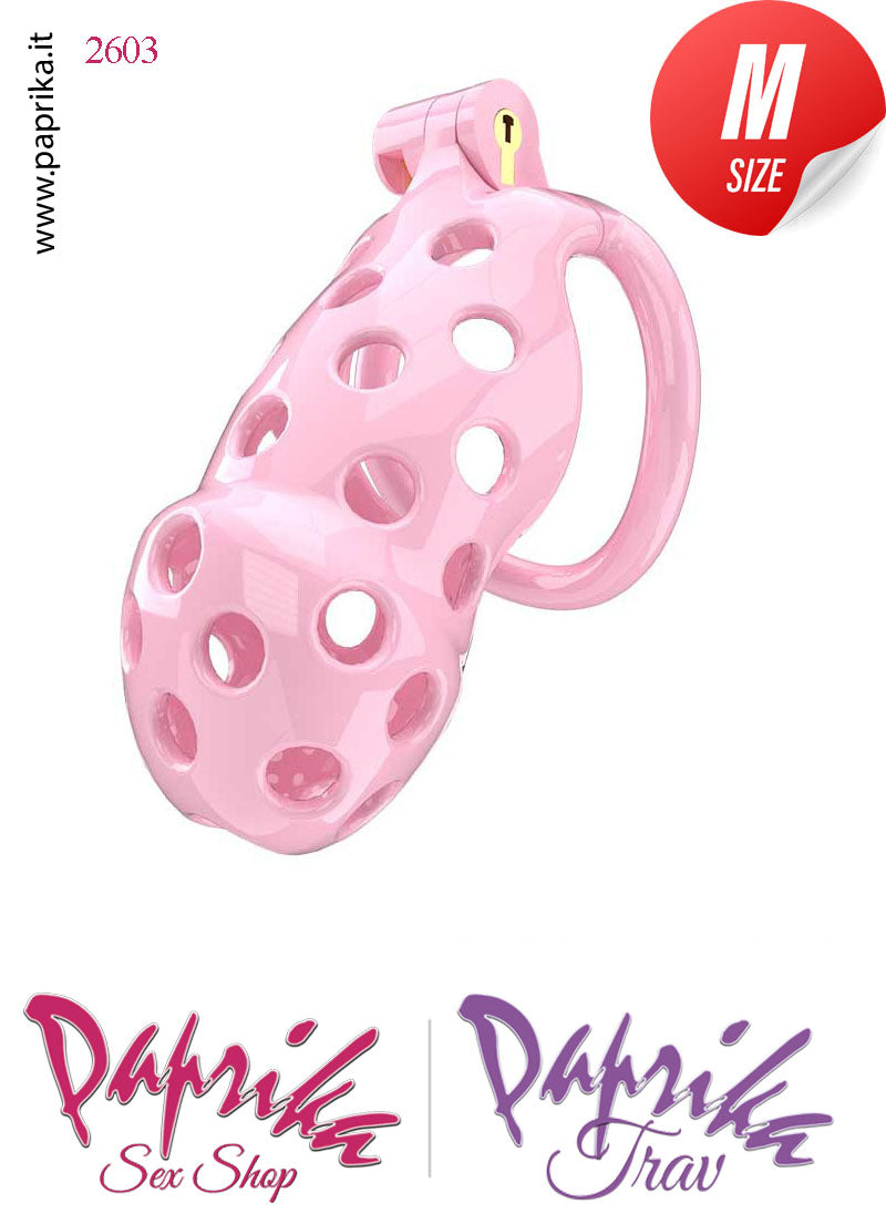 Cintura Di Castità Maschile Medium Chastity Cage Abs Traforato 5 Anelli