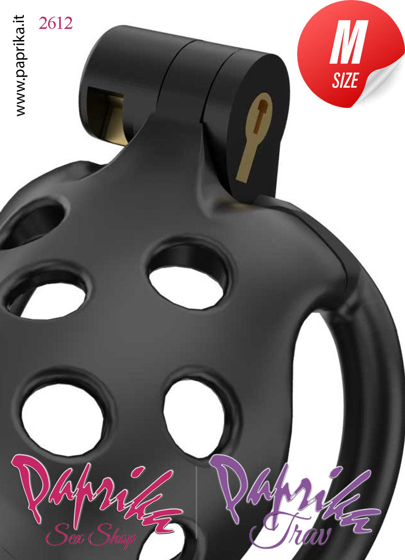 Cintura Di Castità Maschile Medium Chastity Cage Abs Traforato 5 Anelli