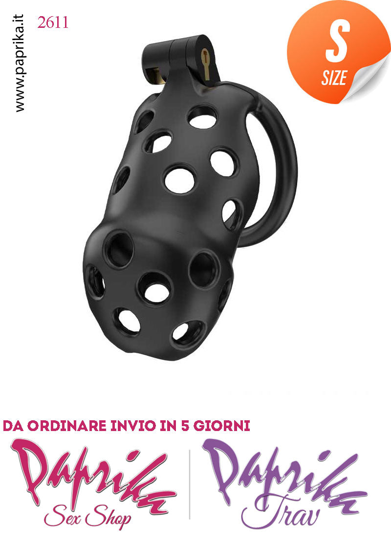 Cintura Di Castità Maschile Small Chastity Cage Abs Traforato 5 Anelli