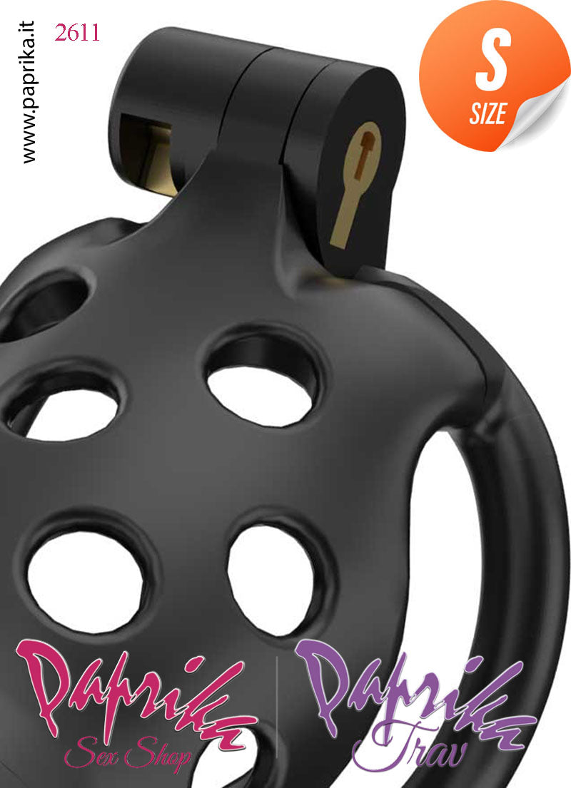 Cintura Di Castità Maschile Small Chastity Cage Abs Traforato 5 Anelli