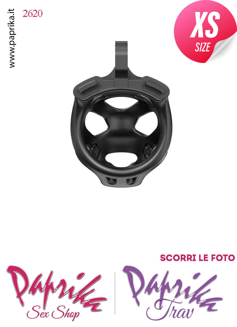 Cintura Di Castità Maschile Extra Small Dog Chastity Cage Abs Traforato 5 Anelli