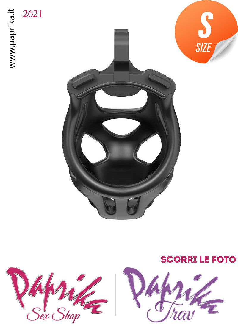 Cintura Di Castità Maschile Small Dog Chastity Cage Abs Traforato 5 Anelli