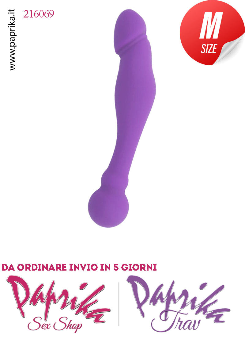 Dildo Vaginale Sagomato Pallina Non Vibrante Silicone Flessibile 18 cm Ø 34