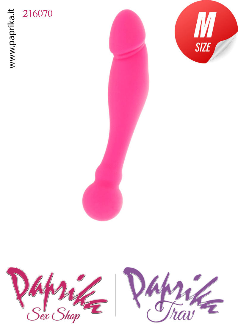 Dildo Vaginale Sagomato Pallina Non Vibrante Silicone Flessibile 18 cm Ø 34