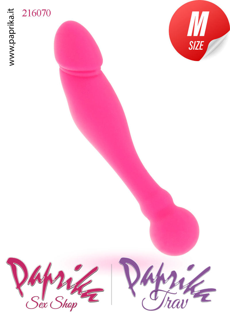 Dildo Vaginale Sagomato Pallina Non Vibrante Silicone Flessibile 18 cm Ø 34