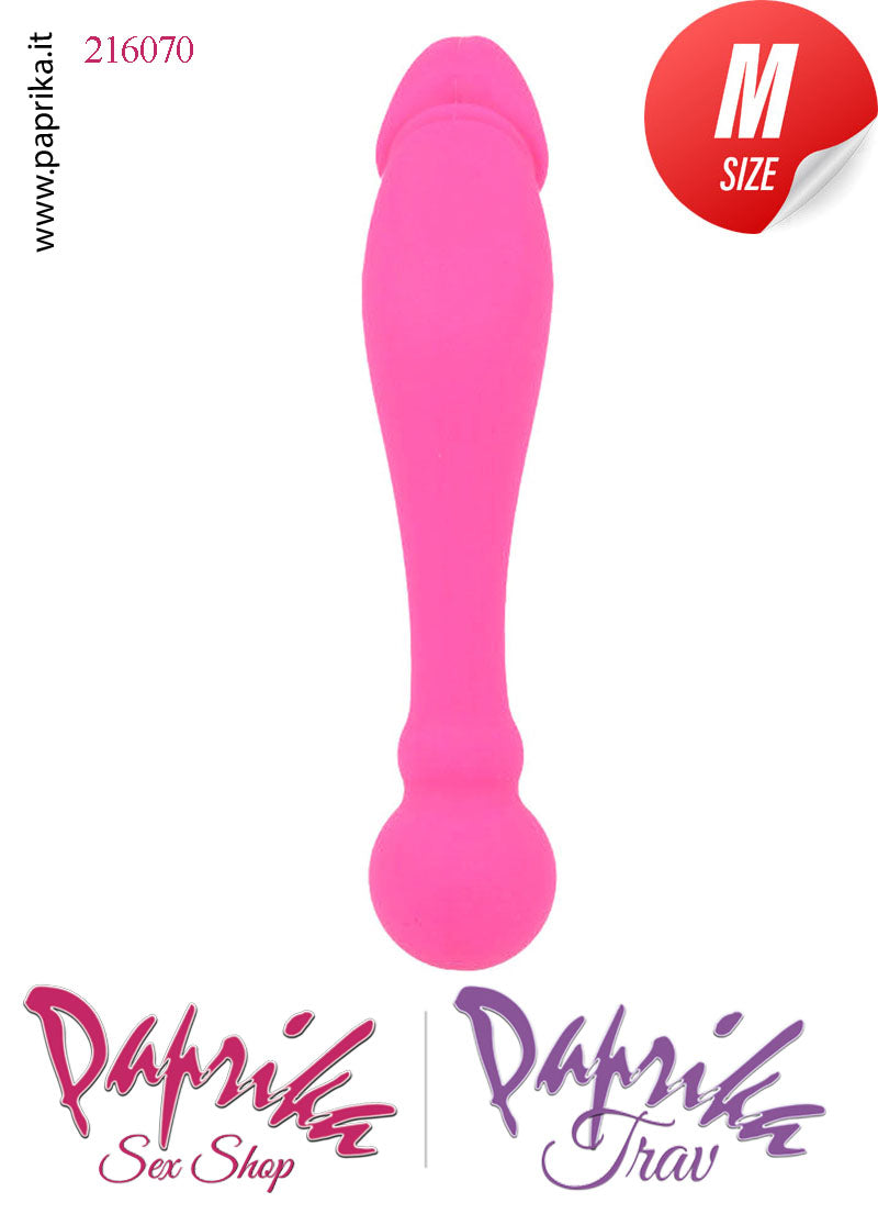 Dildo Vaginale Sagomato Pallina Non Vibrante Silicone Flessibile 18 cm Ø 34