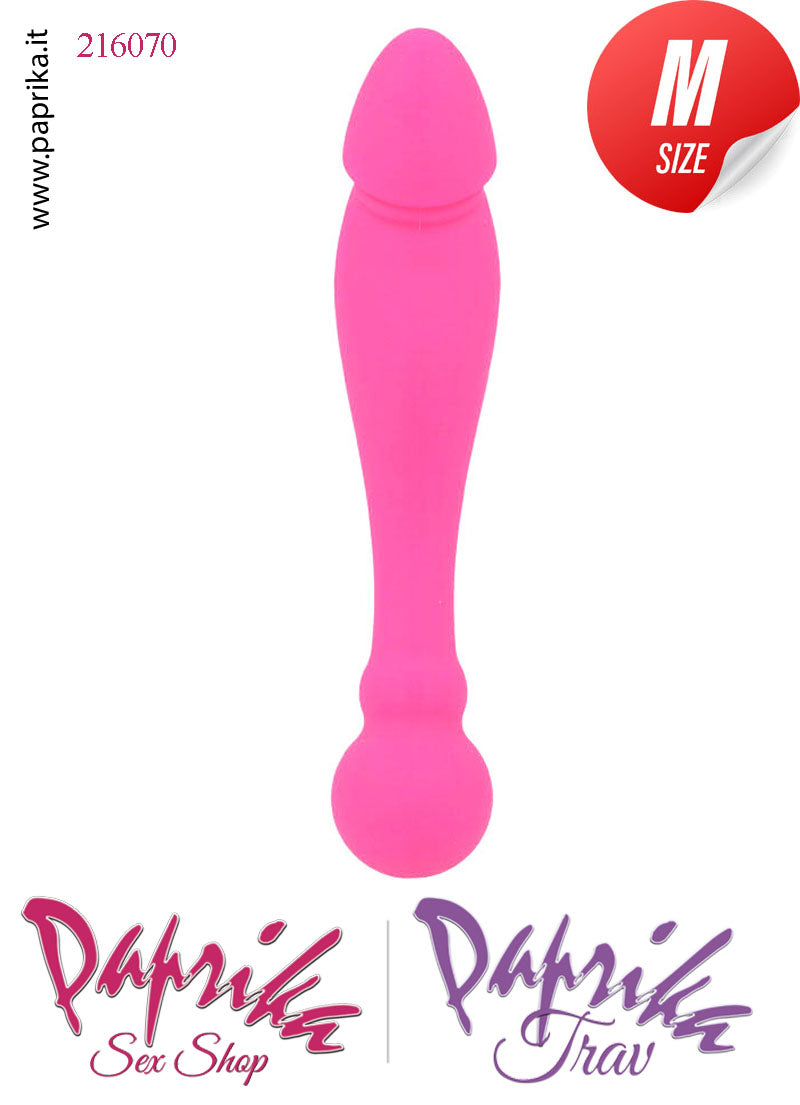 Dildo Vaginale Sagomato Pallina Non Vibrante Silicone Flessibile 18 cm Ø 34