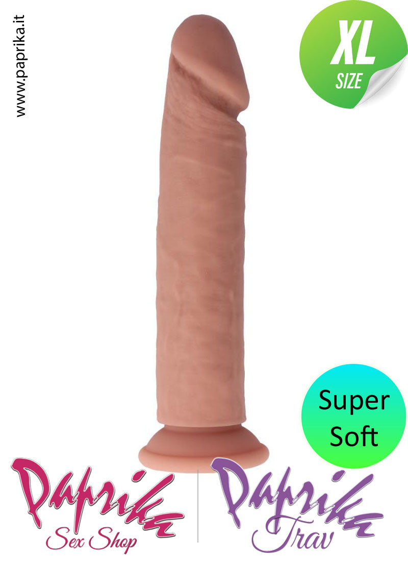 Dildo XL Unisex Silicone 24 cm Ø 52 Ventosa Non Vibrante