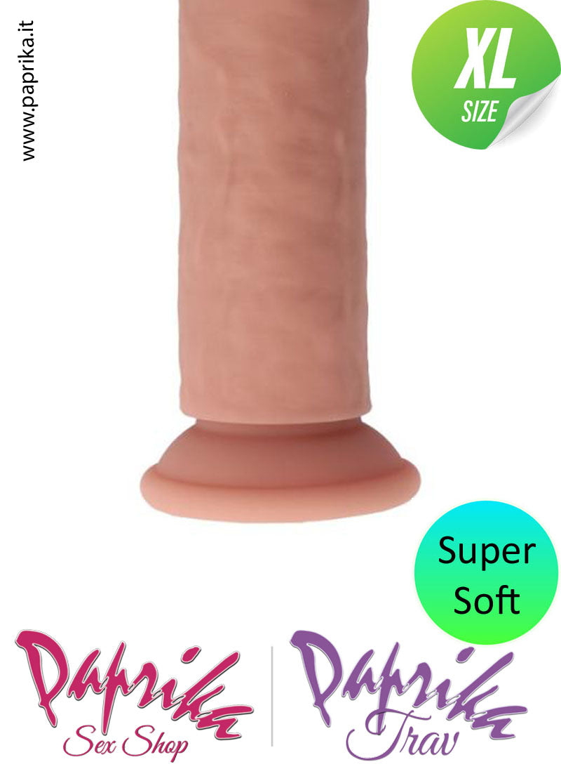 Dildo XL Unisex Silicone 24 cm Ø 52 Ventosa Non Vibrante