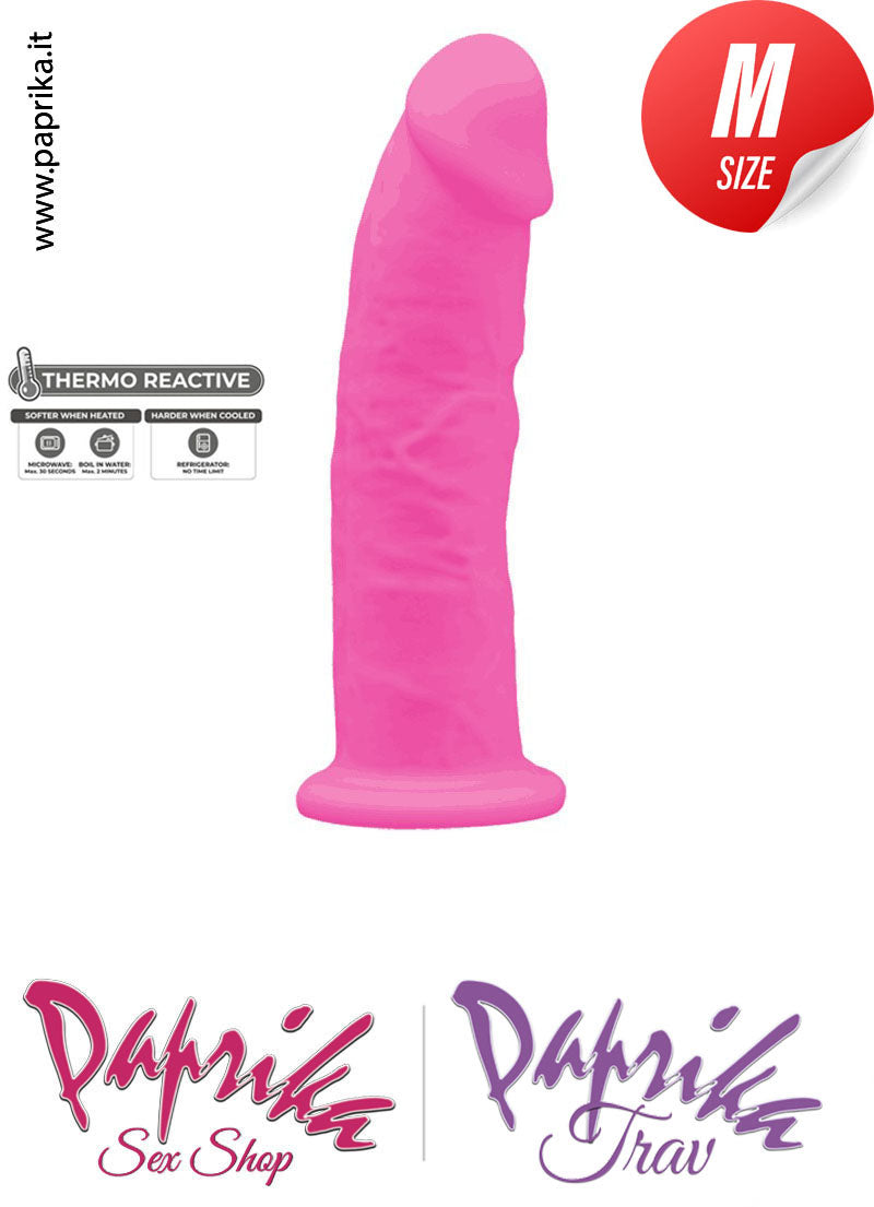 Dildo Non Vibrante Fosforescente 16 cm Ø 35 Riscaldabile