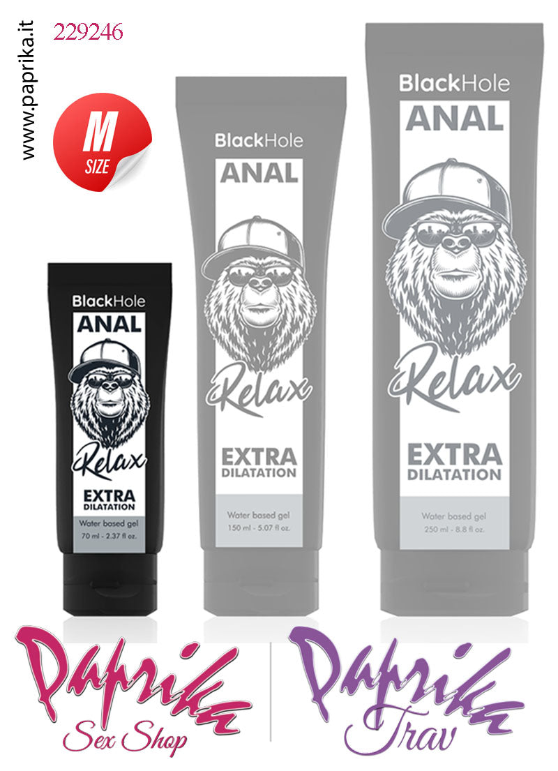 Lubrificante Anal Gel Extra Dilatante Black Hole Base Acqua 70 ml