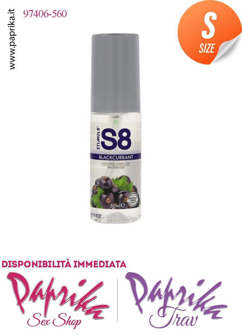 Lubrificante Aromatizzato Ribes Nero Blackcurrant Edibile Base Acqua 50 ml