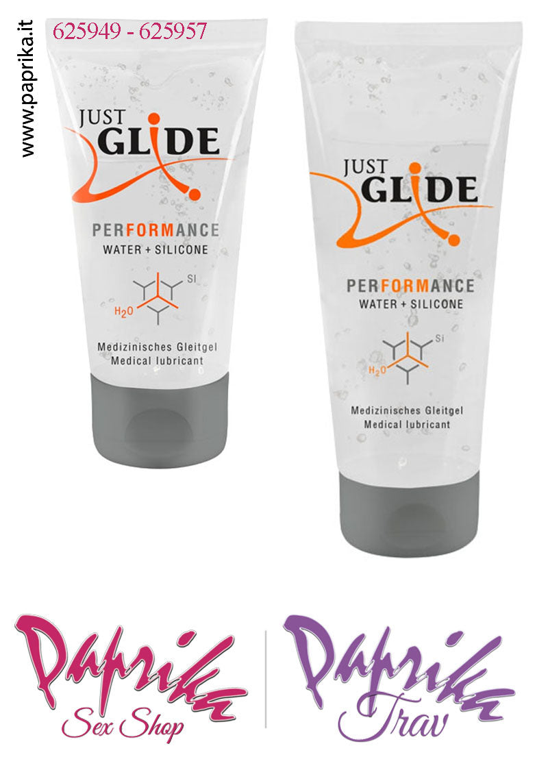 Lubrificante Ibrido Acqua Silicone Gelatina Trasparente Just Glide 30 ml