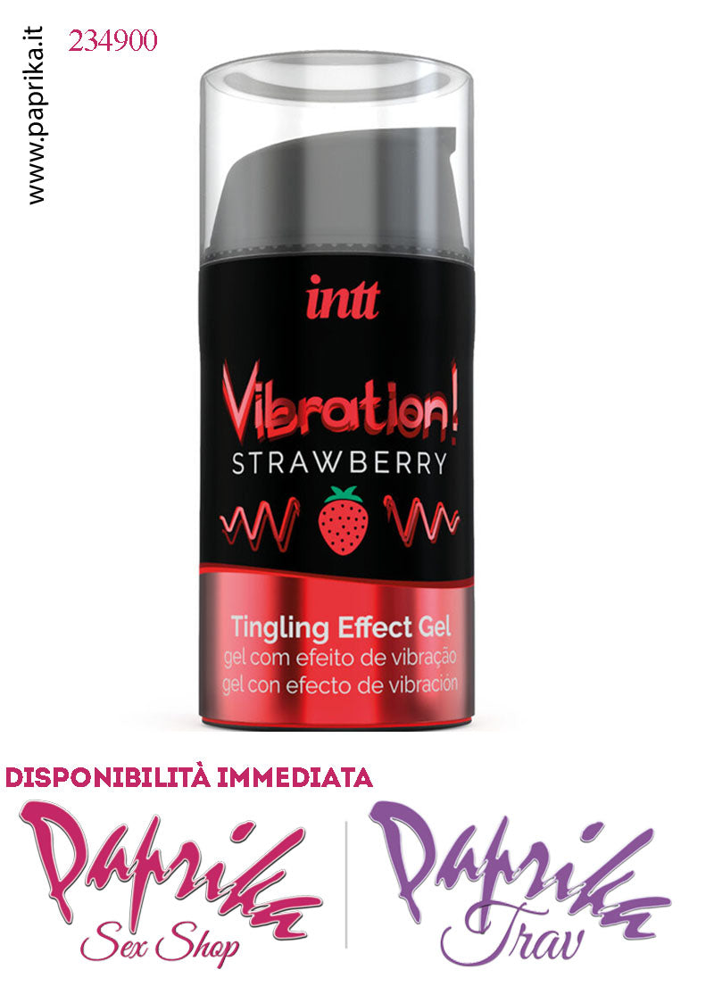 Lubrificante Fragola Gel Ultra Stimolante Effetto Vibratore Liquido 15 ml