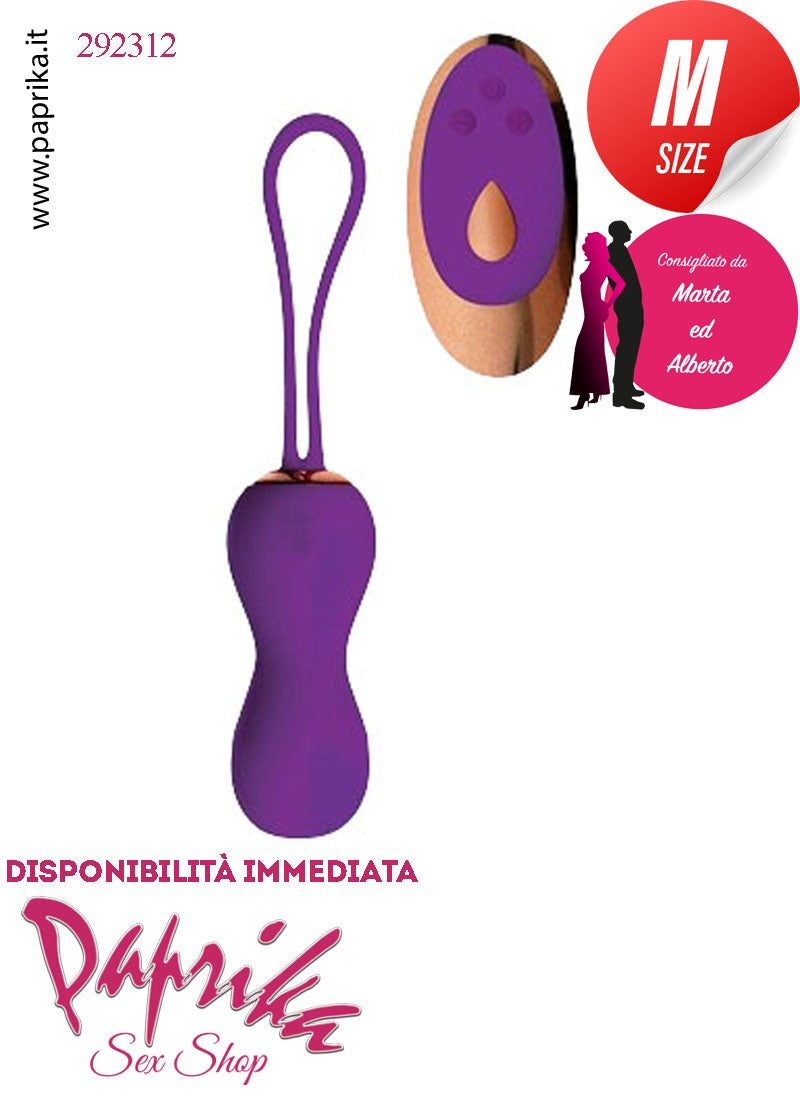 Ovulo Palline Vaginali Vibranti 9 cm Ø 32-34 Silicone Telecomando 10 Funzioni