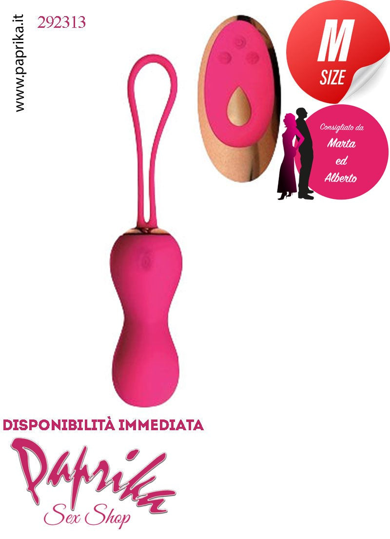 Ovulo Palline Vaginali Vibranti 9 cm Ø 32-34 Silicone Telecomando 10 Funzioni