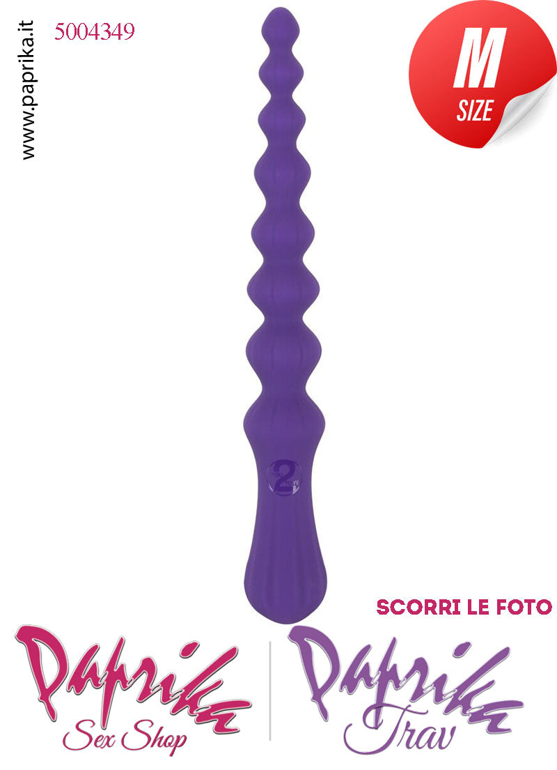 Palline Flessibili Sagomate Unisex 8 Sfere Ovali 27 cm Ø 32 Punta Piccola Silicone