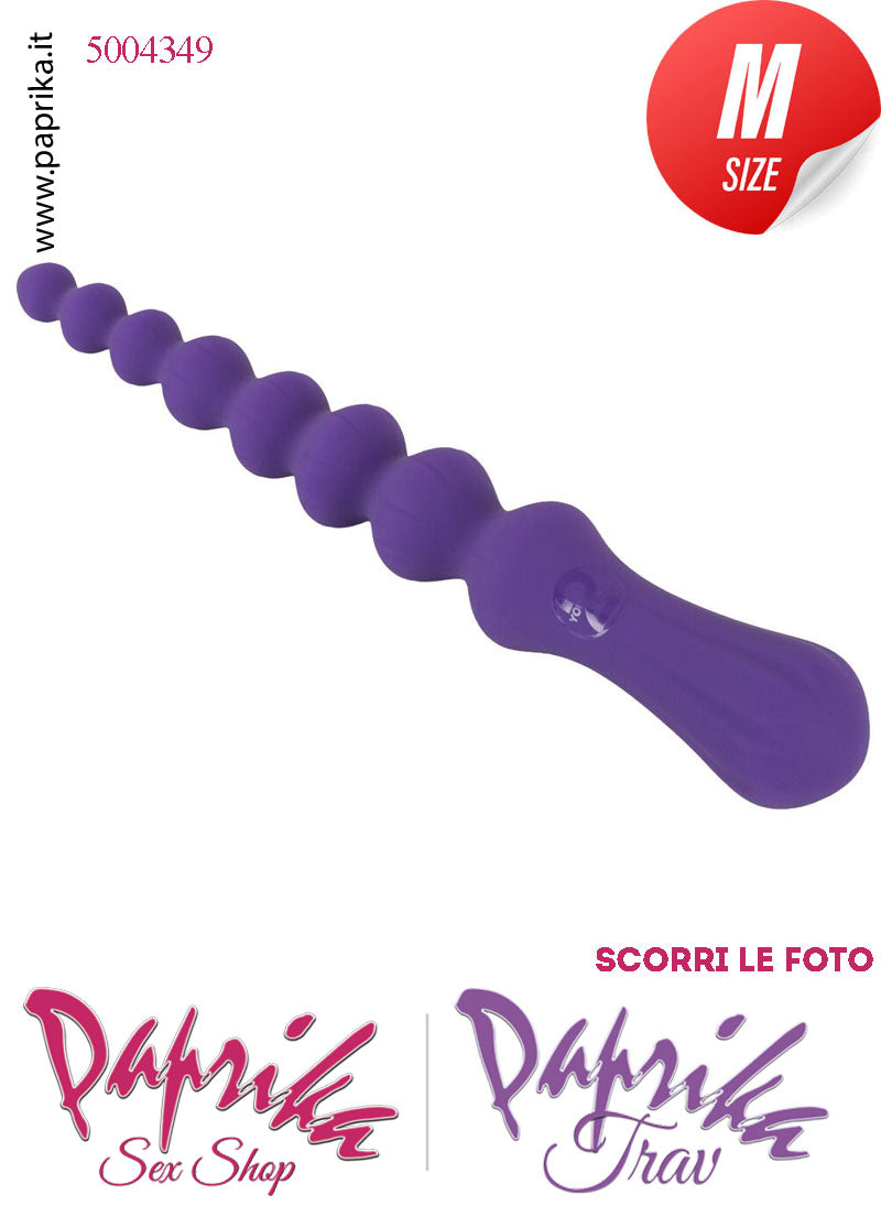 Palline Flessibili Sagomate Unisex 8 Sfere Ovali 27 cm Ø 32 Punta Piccola Silicone