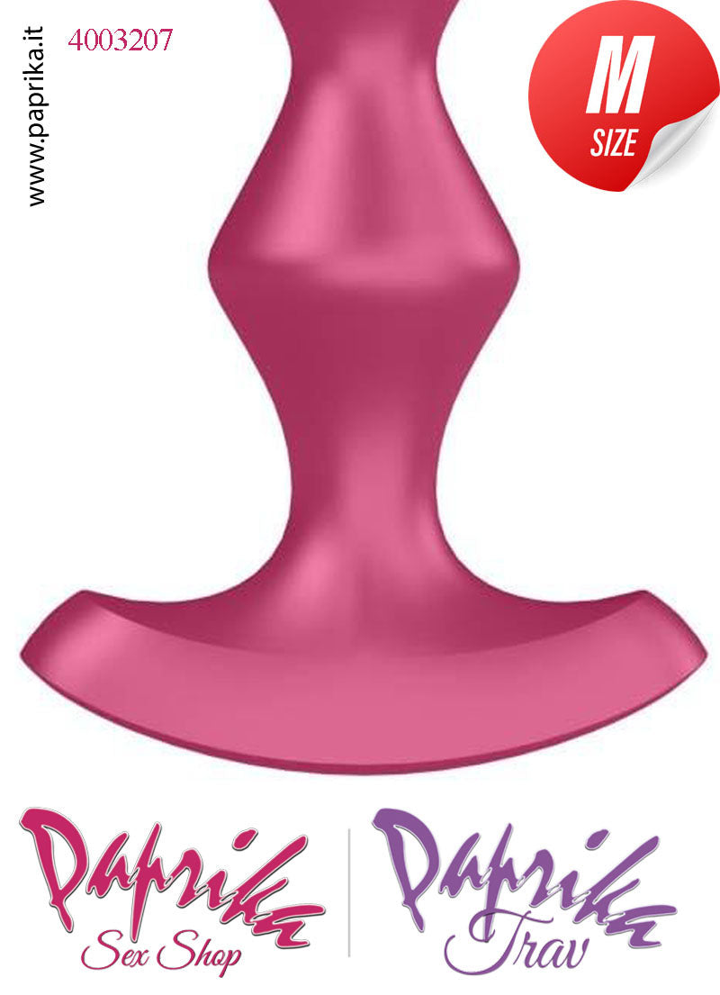 Plug Anale Vibrante 3 Palline Base Curva Silicone 12 cm Ø 32