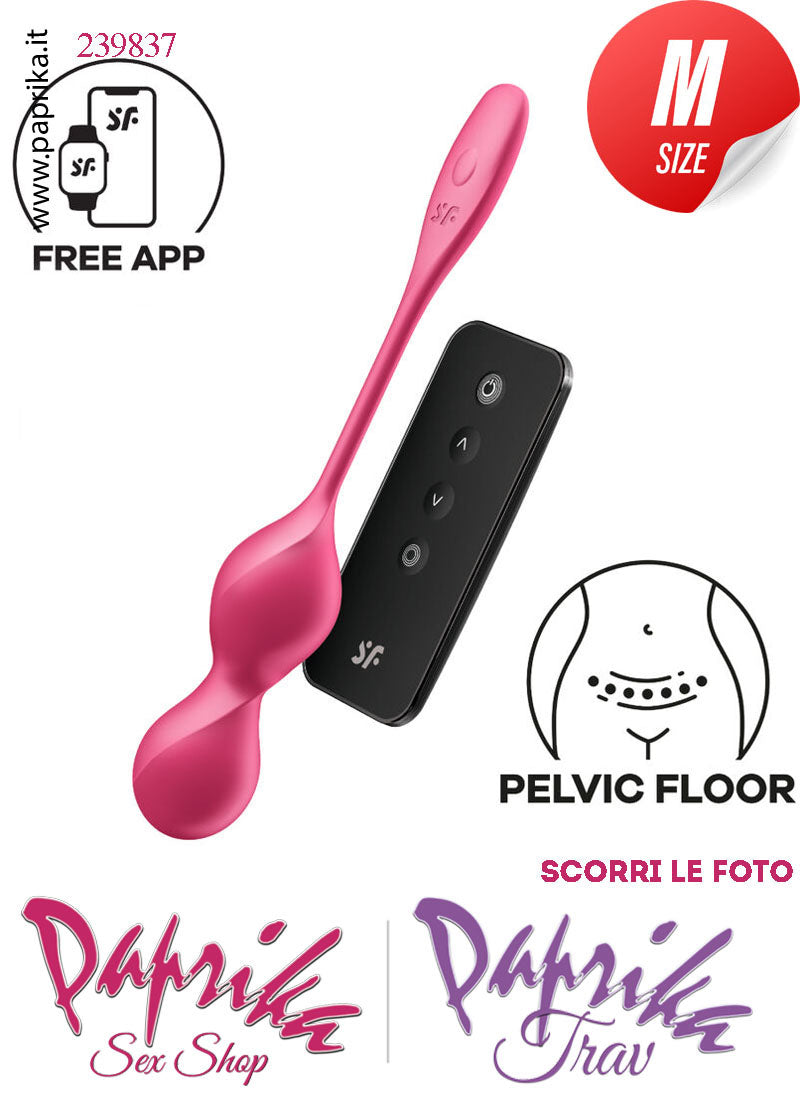 Palline Vaginali Vibranti Silicone 10 cm Ø 34 App Control & Telecomando