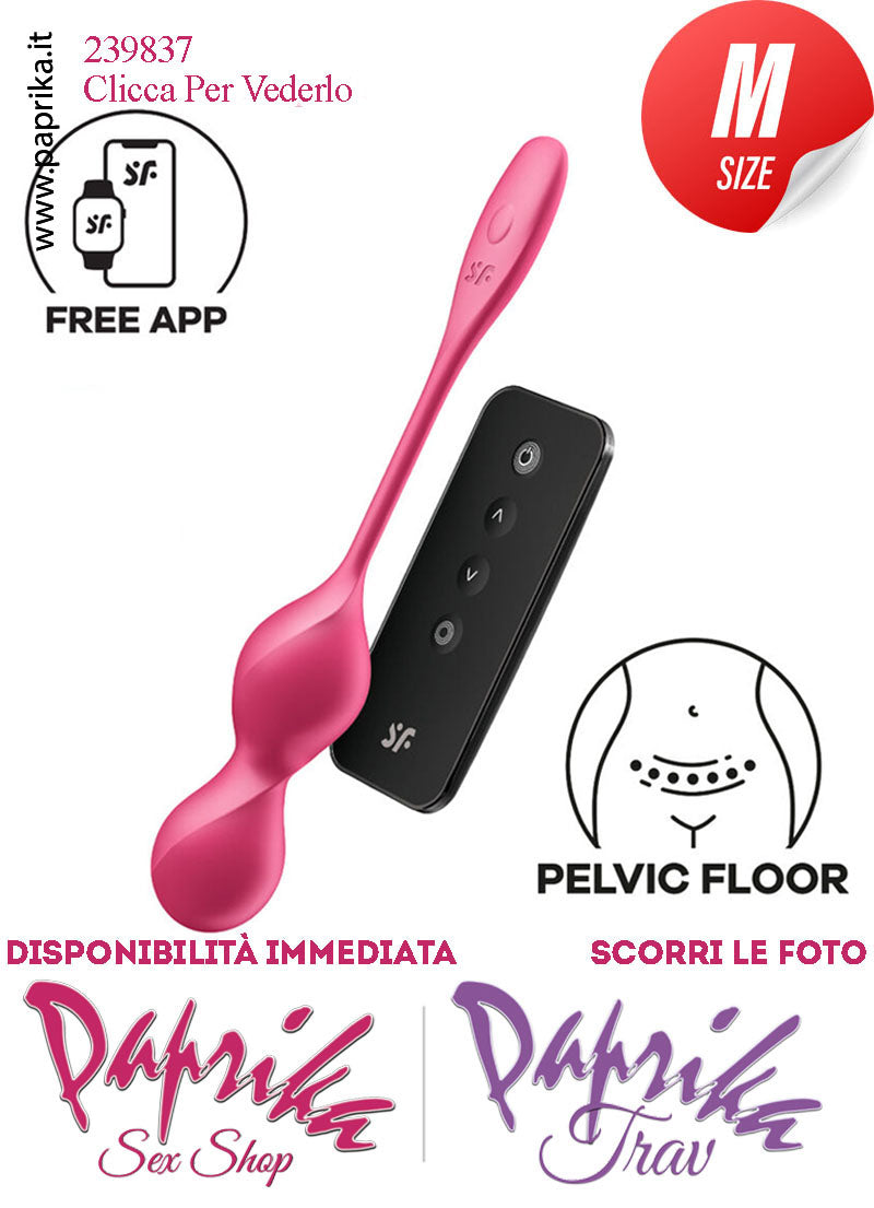 Palline Vaginali Vibranti Silicone 10 cm Ø 34 App Control & Telecomando