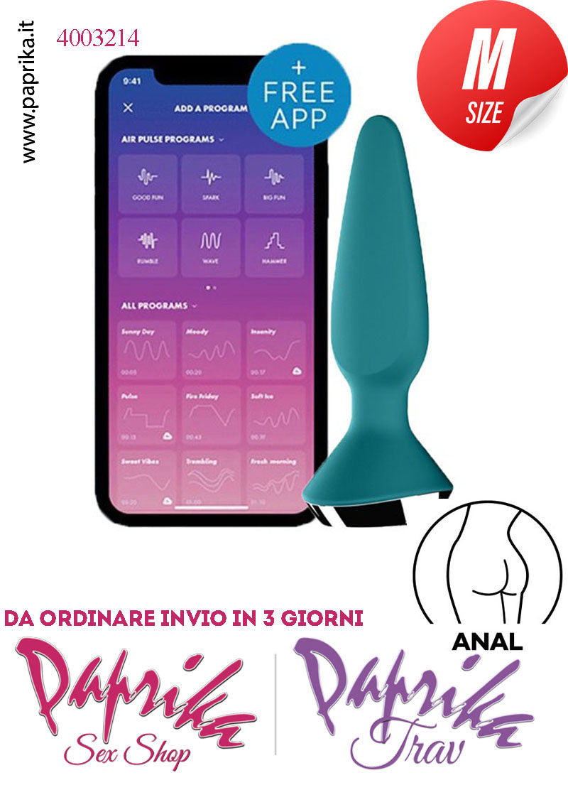 Plug Anale Sagomato Vibrante App Control Silicone 13 cm Ø 35