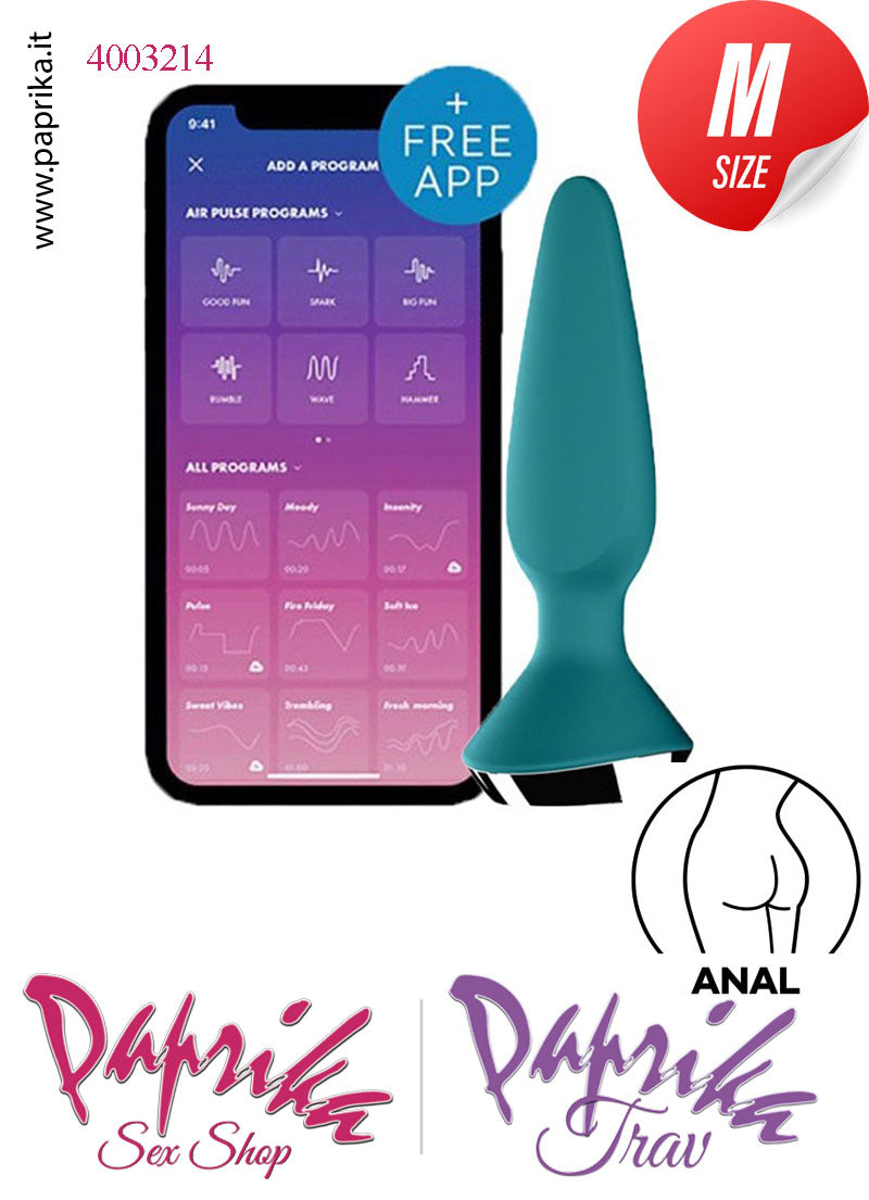 Plug Anale Sagomato Vibrante App Control Silicone 13 cm Ø 35