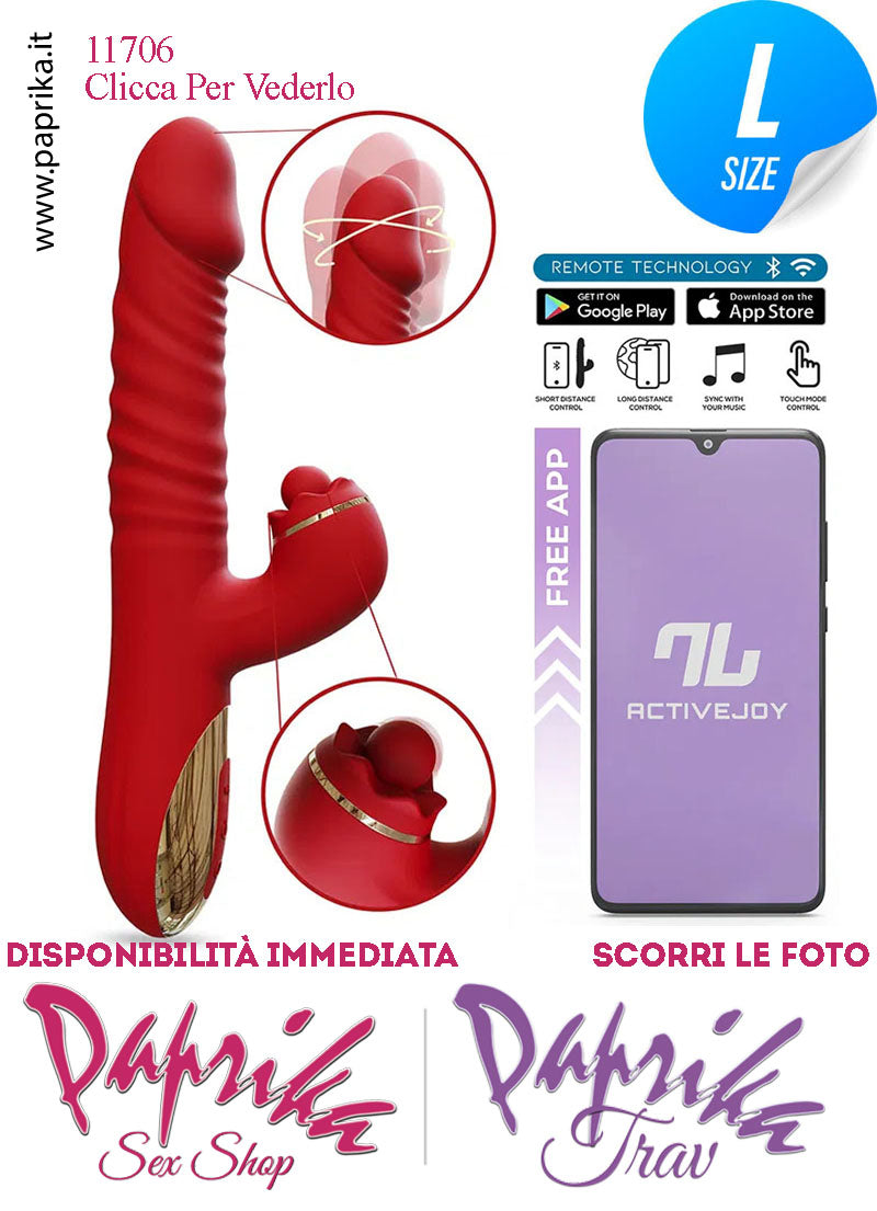 Rabbit Vibratore Clitoride Vagina Su & Giù 10 Velocità App Control Ø 37