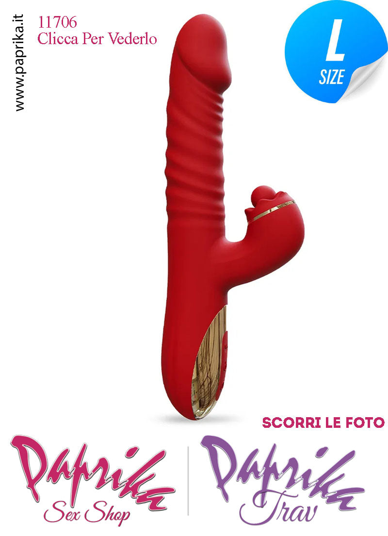 Rabbit Vibratore Clitoride Vagina Su & Giù 10 Velocità App Control Ø 37