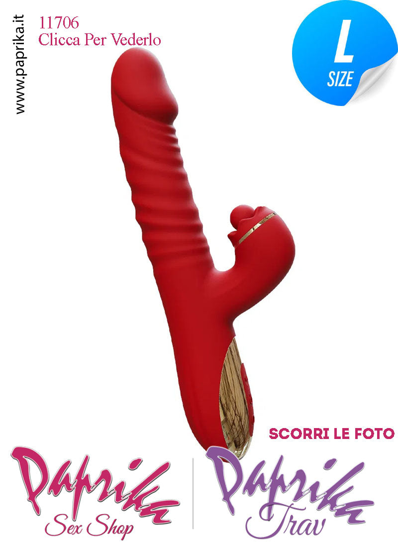 Rabbit Vibratore Clitoride Vagina Su & Giù 10 Velocità App Control Ø 37