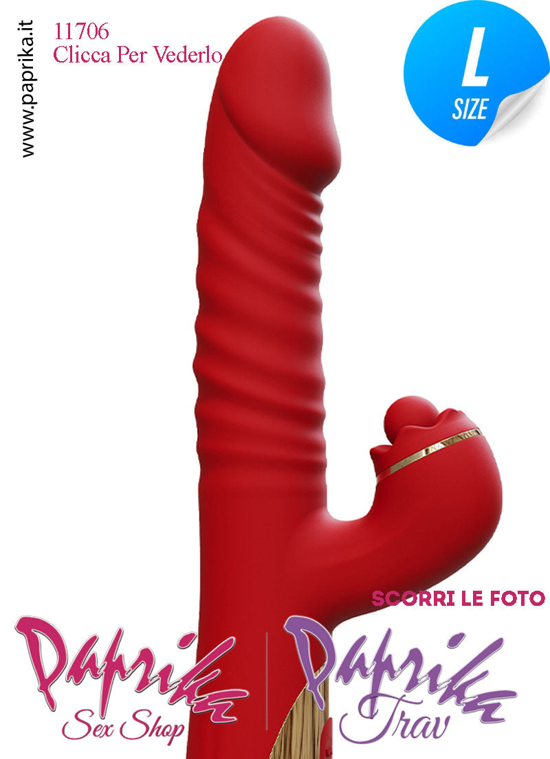 Rabbit Vibratore Clitoride Vagina Su & Giù 10 Velocità App Control Ø 37