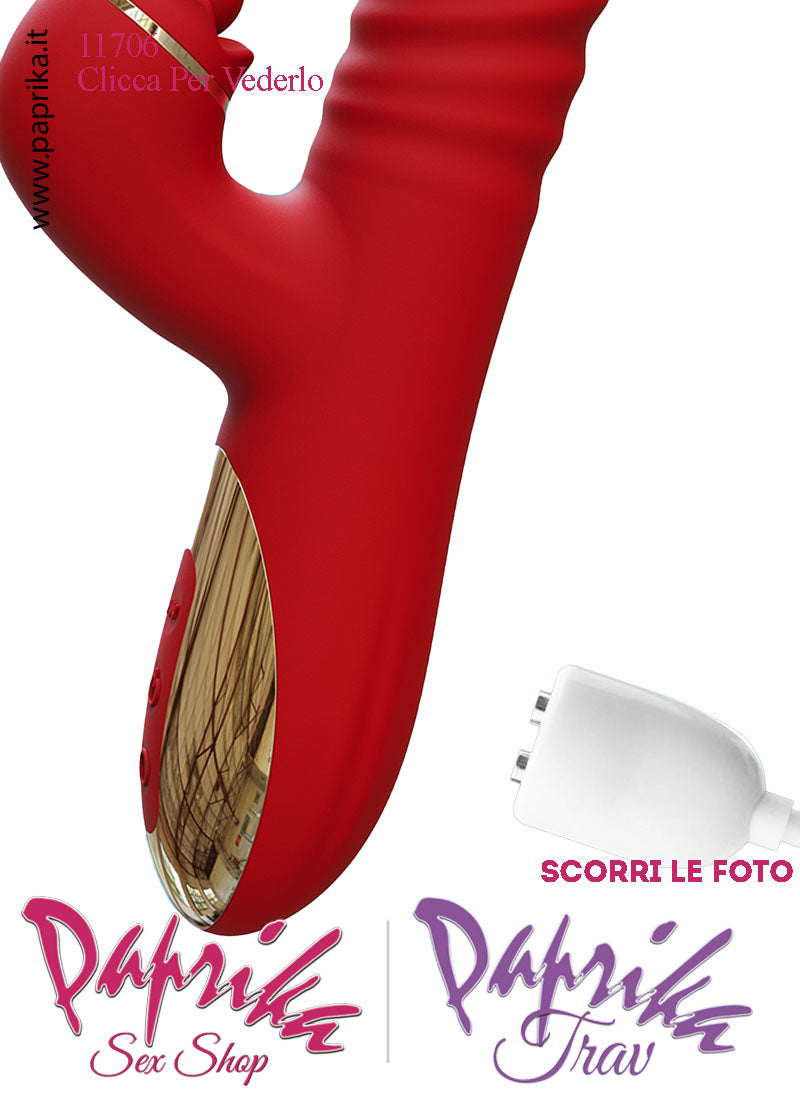 Rabbit Vibratore Clitoride Vagina Su & Giù 10 Velocità App Control Ø 37