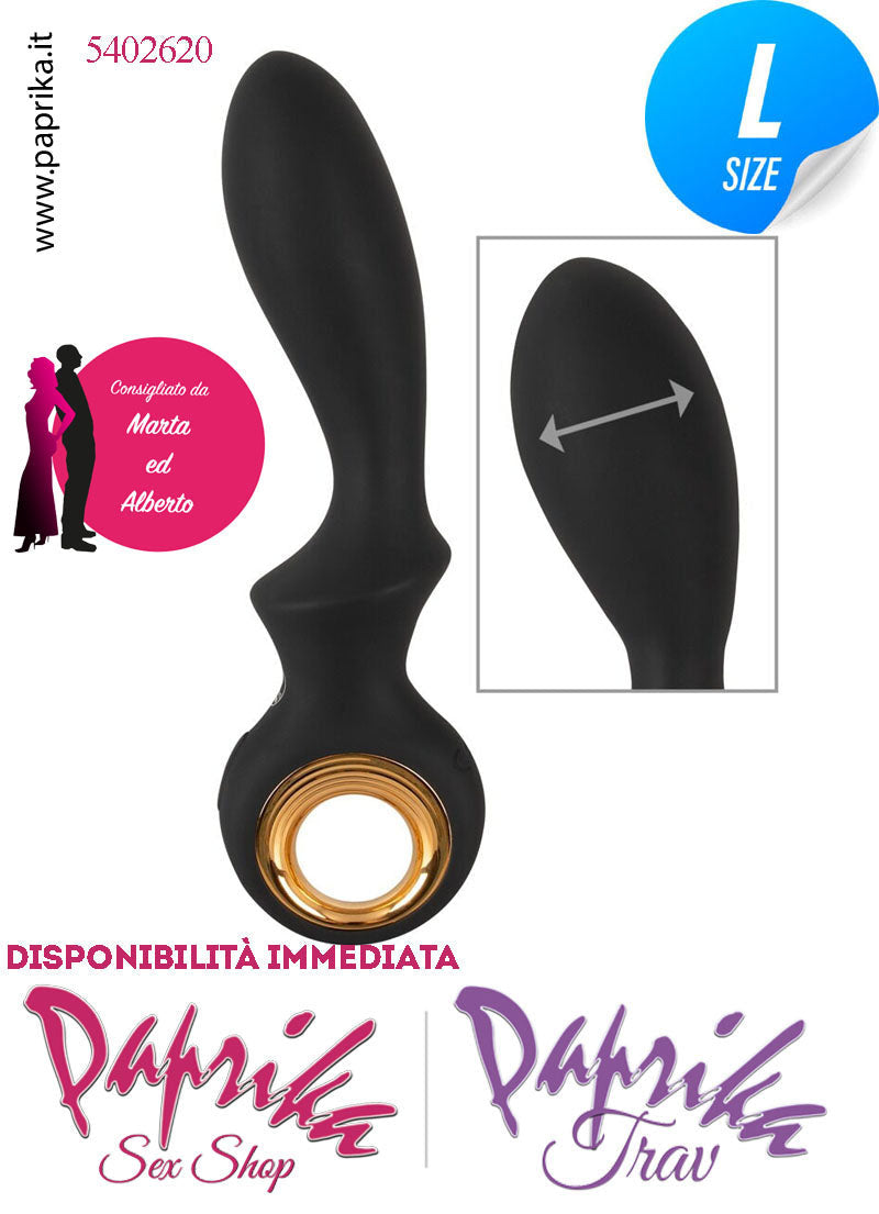 Vibratore Punto G Gonfiabile Vagina  10 Velocità Ø 37 Silicone Inserto Oro