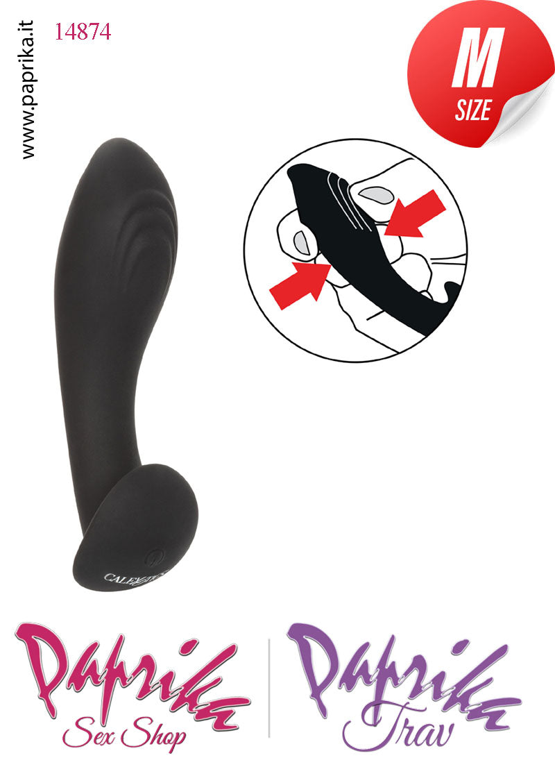 Vibratore Prostatico Sagomato 12 Velocità Silicone Liquido 9 cm Ø 33