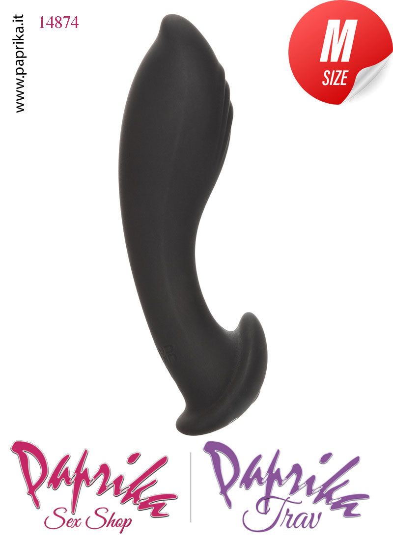 Vibratore Prostatico Sagomato 12 Velocità Silicone Liquido 9 cm Ø 33