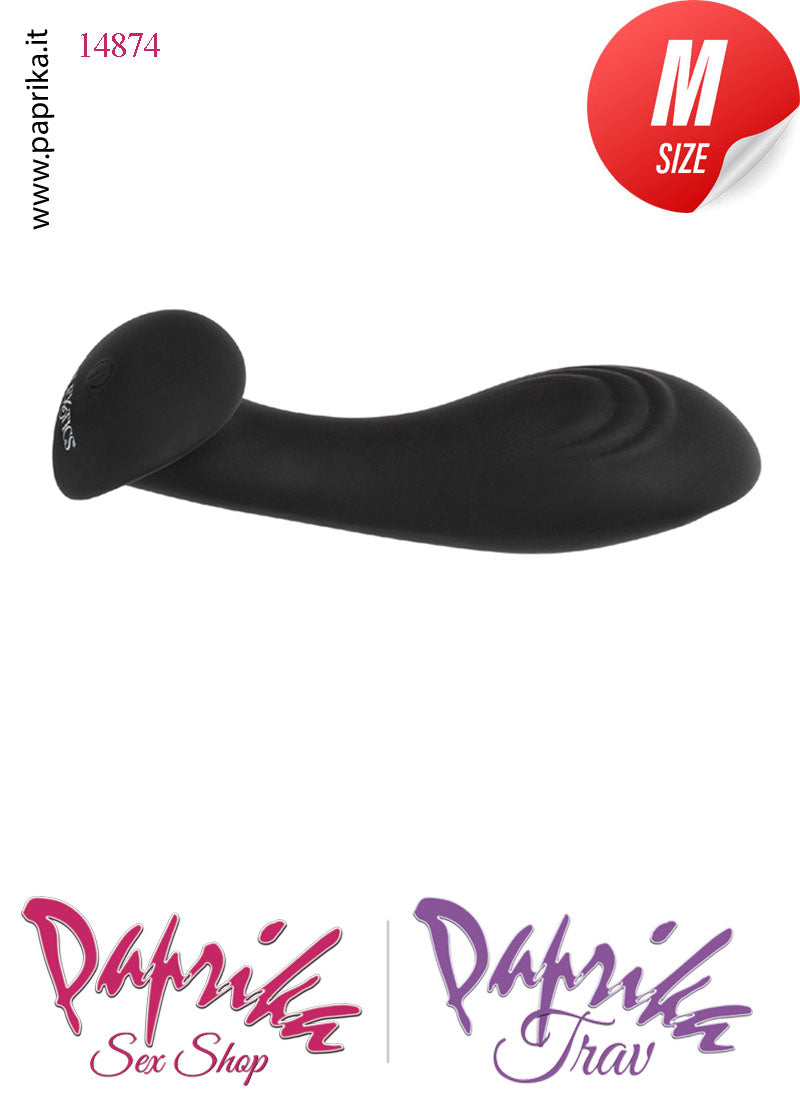 Vibratore Prostatico Sagomato 12 Velocità Silicone Liquido 9 cm Ø 33