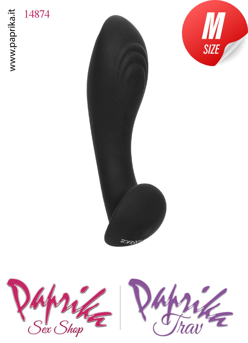 Vibratore Prostatico Sagomato 12 Velocità Silicone Liquido 9 cm Ø 33