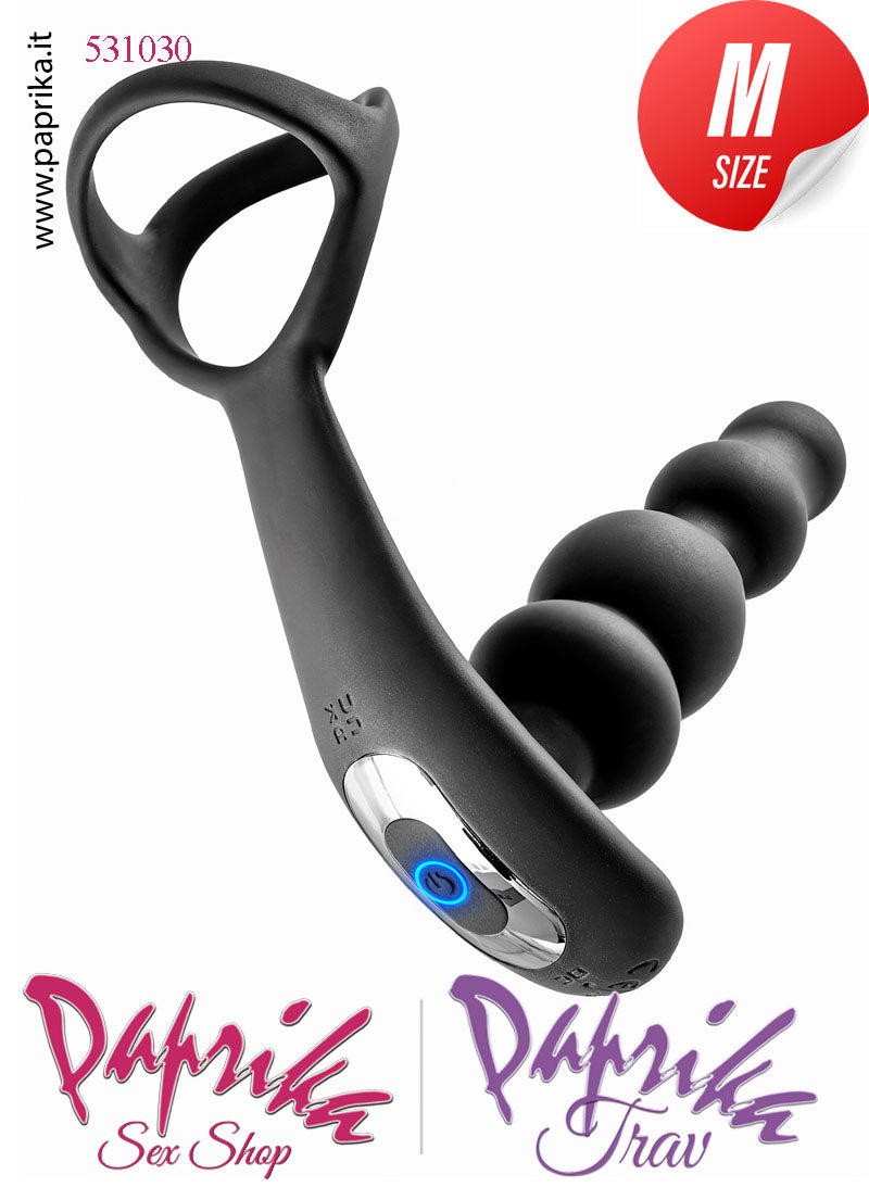 Vibratore Prostatico 4 Palline Rotante Vibrante Telecomandato Anello 12 cm Ø 34