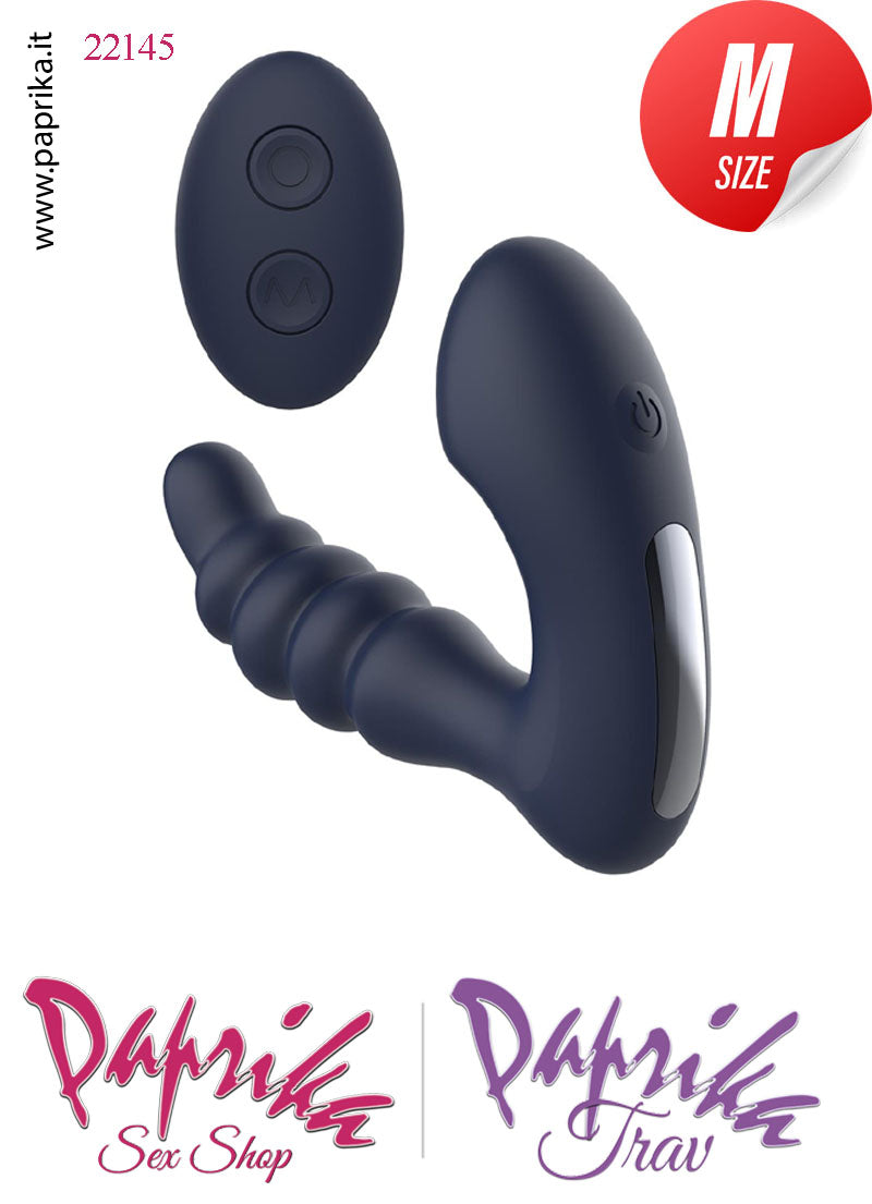 Vibratore Prostatico Sagomato Palline Telecomandato 13 cm Ø 31